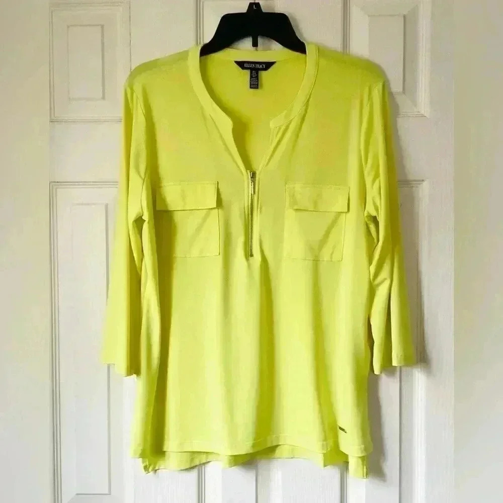 Ellen Tracy Women's Equipment Top Sunshine color Size Large